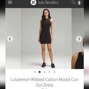 Lululemon Ribbed Cotton Modal Cut-Out Dress Size Small